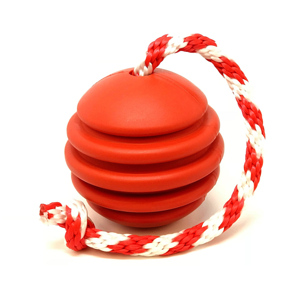 USA-K9 Stars and Stripes Rubber Dog Toy | K9 Handler Reward Toy | Red | USA Made