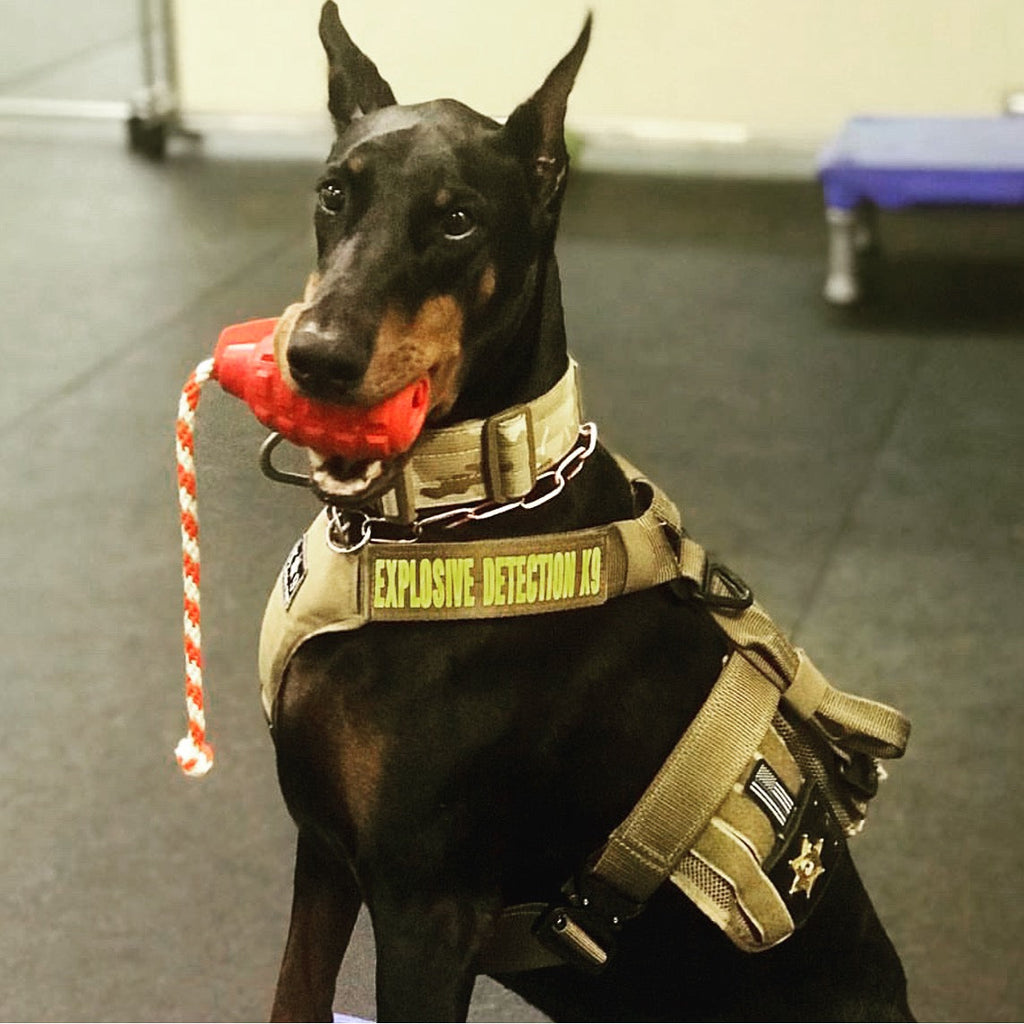 USA-K9 Magnum Grenade - Black Magnum Rubber Chew Toy for Extreme Chewers | USA Made