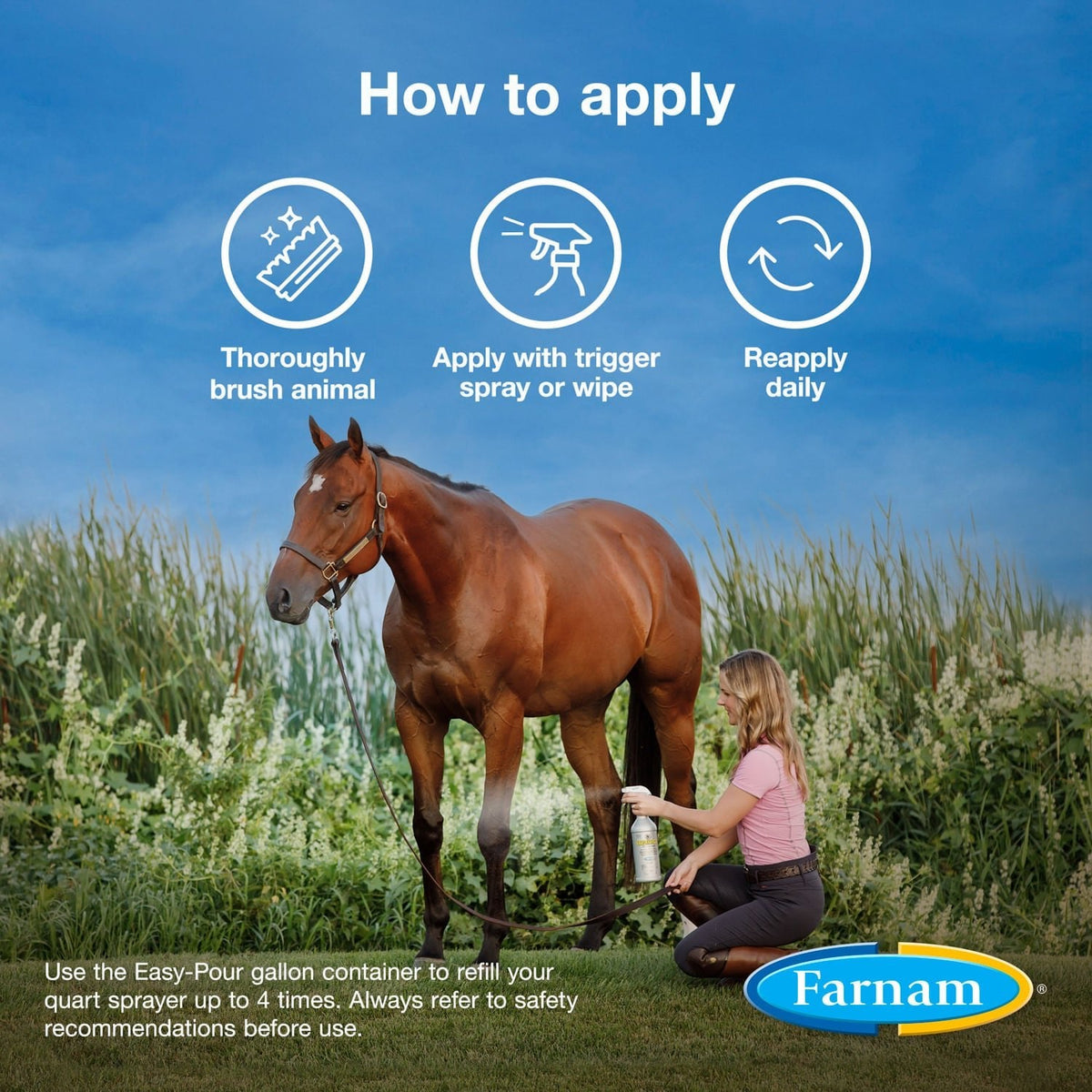 Farnam Equisect Water-Based Botanical Fly Repellent for Horses, Dogs and Cats