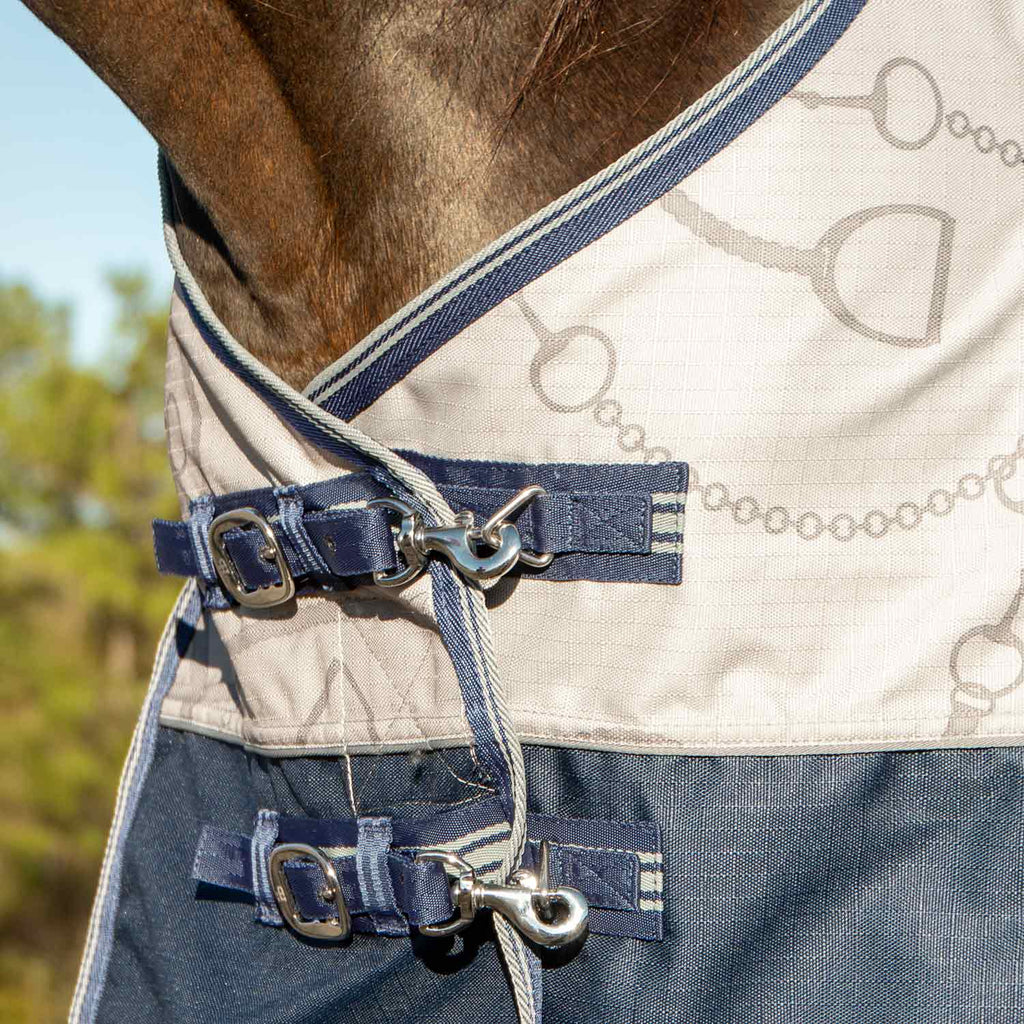 Jeffers Poplar Head Uniquely English 1200D Medium Weight Turnout Blanket, 240g - Waterproof & Breathable Horse Blanket